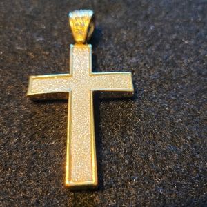 Iced out Stainless steel cross